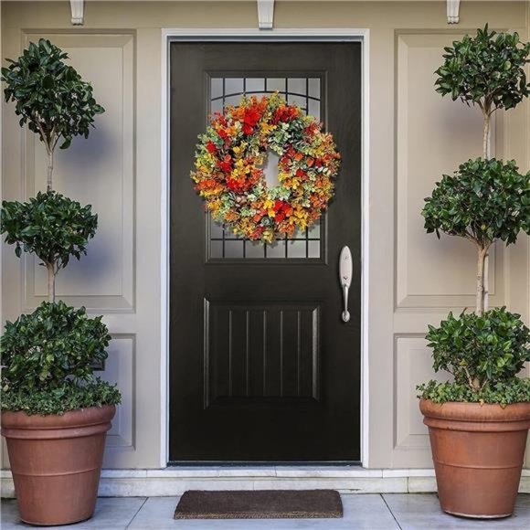 Autumn Wreath Farmhouse Fall Wreath, Rustic Autumn Harvest...